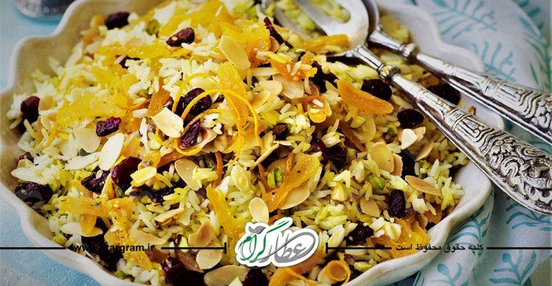 طرز تهيه پلو با میوه خشک